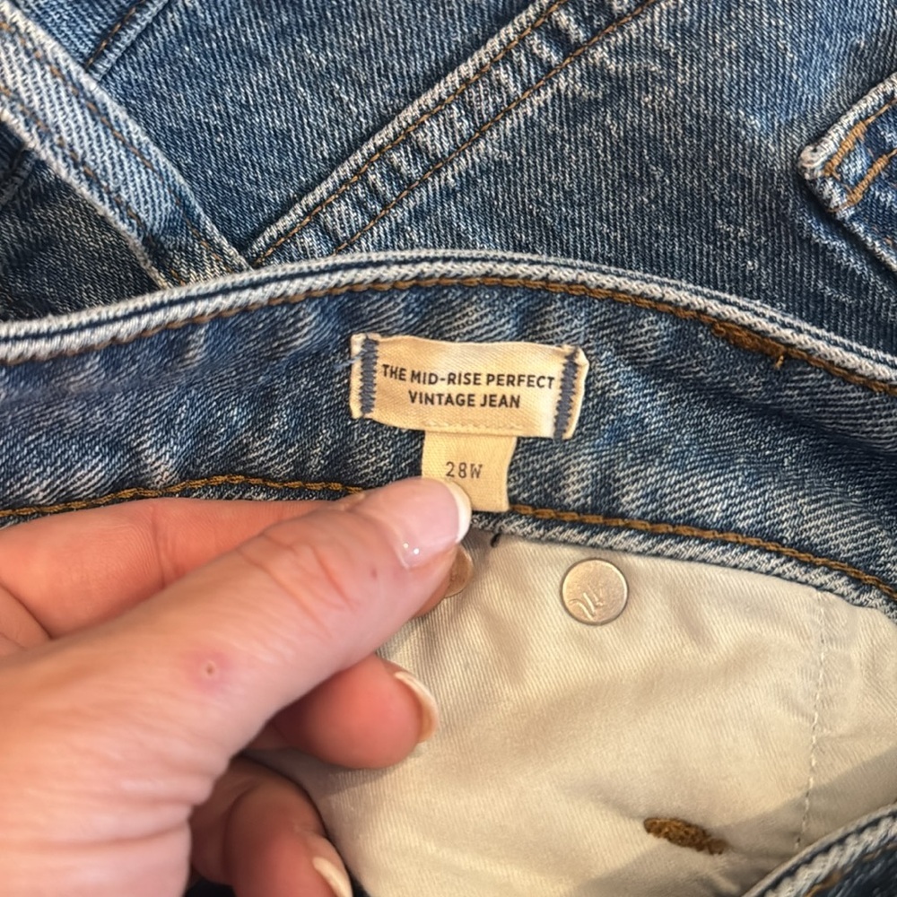 Women’s Madewell size 28W mid rise vintage  28 inch inseam - Picture 3 of 6